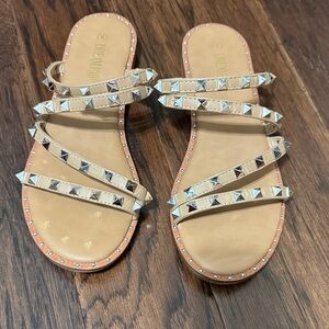 Dream Pairs Beige Studded Sandals